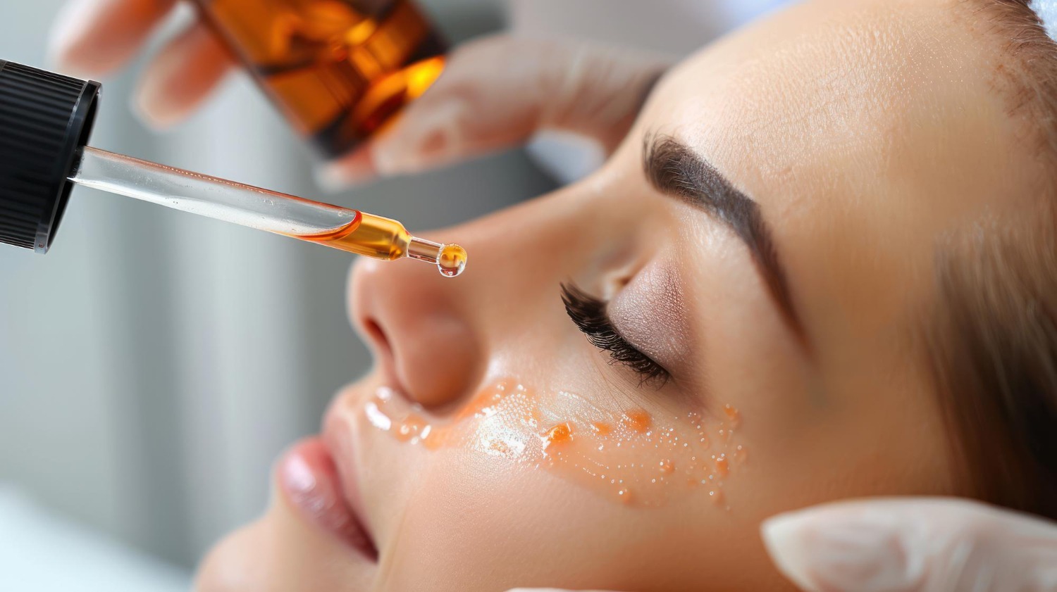 Vitamin C serum for skin brightening