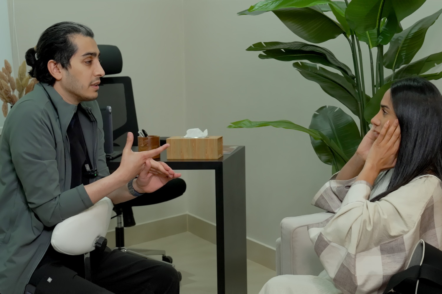 Patient consultation with board-certified dermatologist in Riyadh