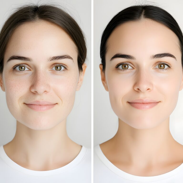 Glowing skin after HydraFacial