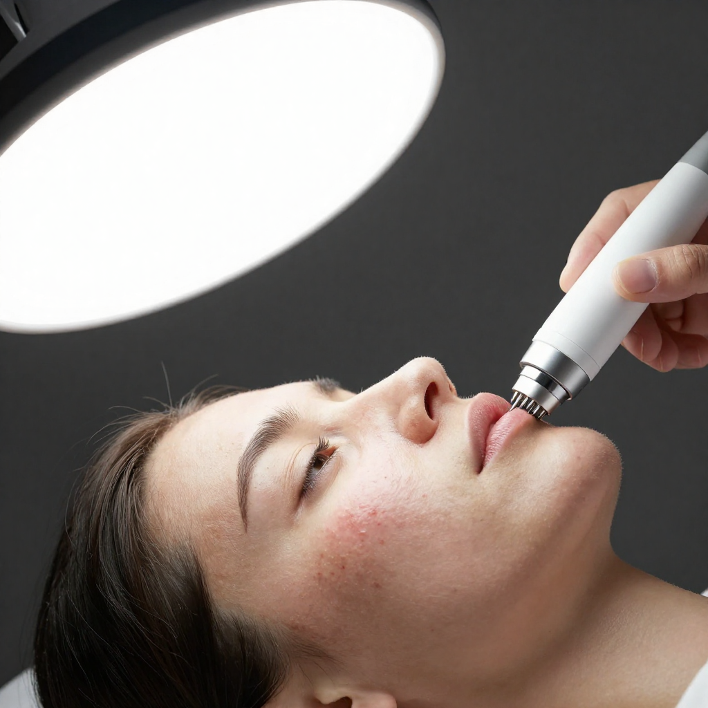 Secret RF treatment for acne scars on face