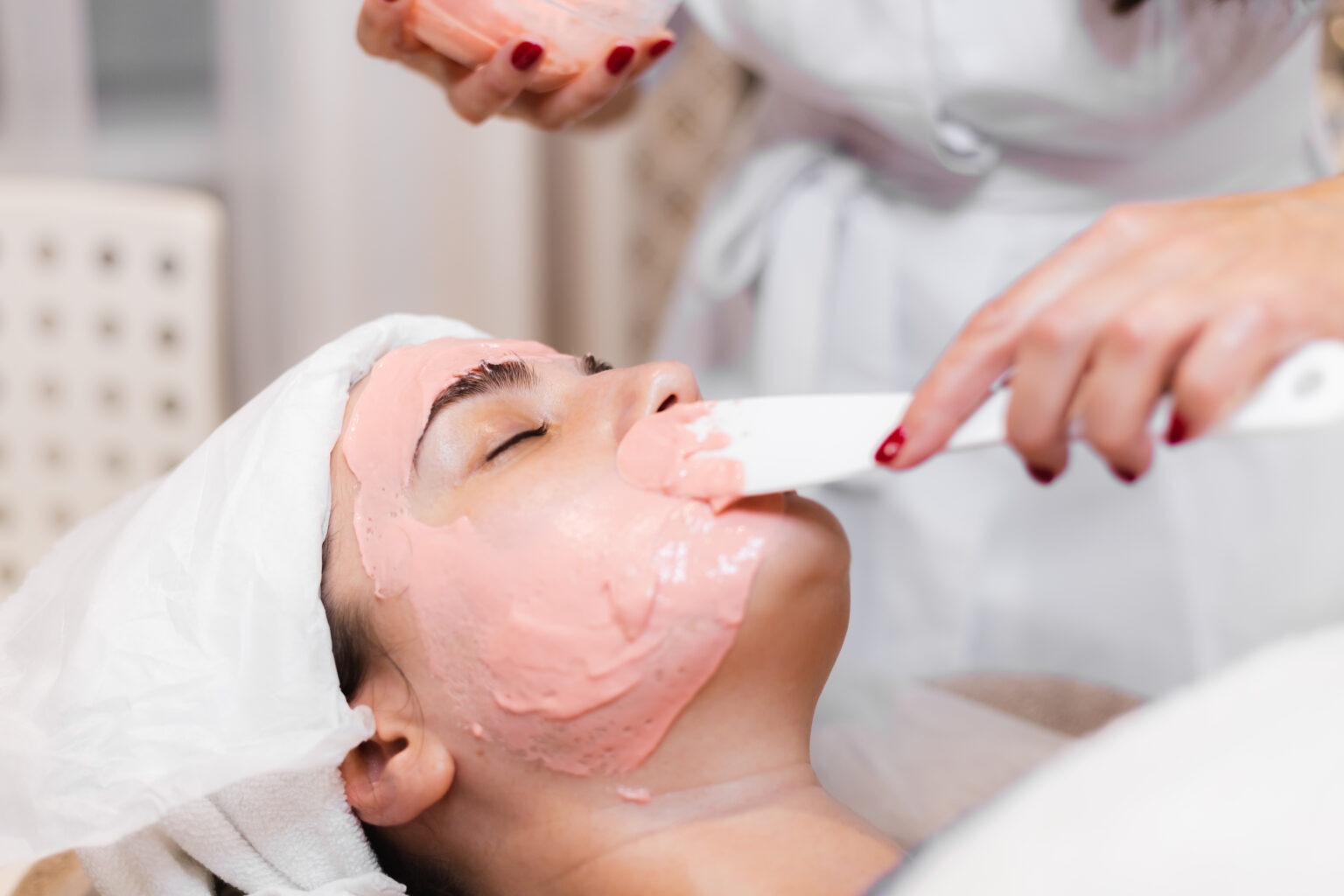 Chemical peel facial treatment