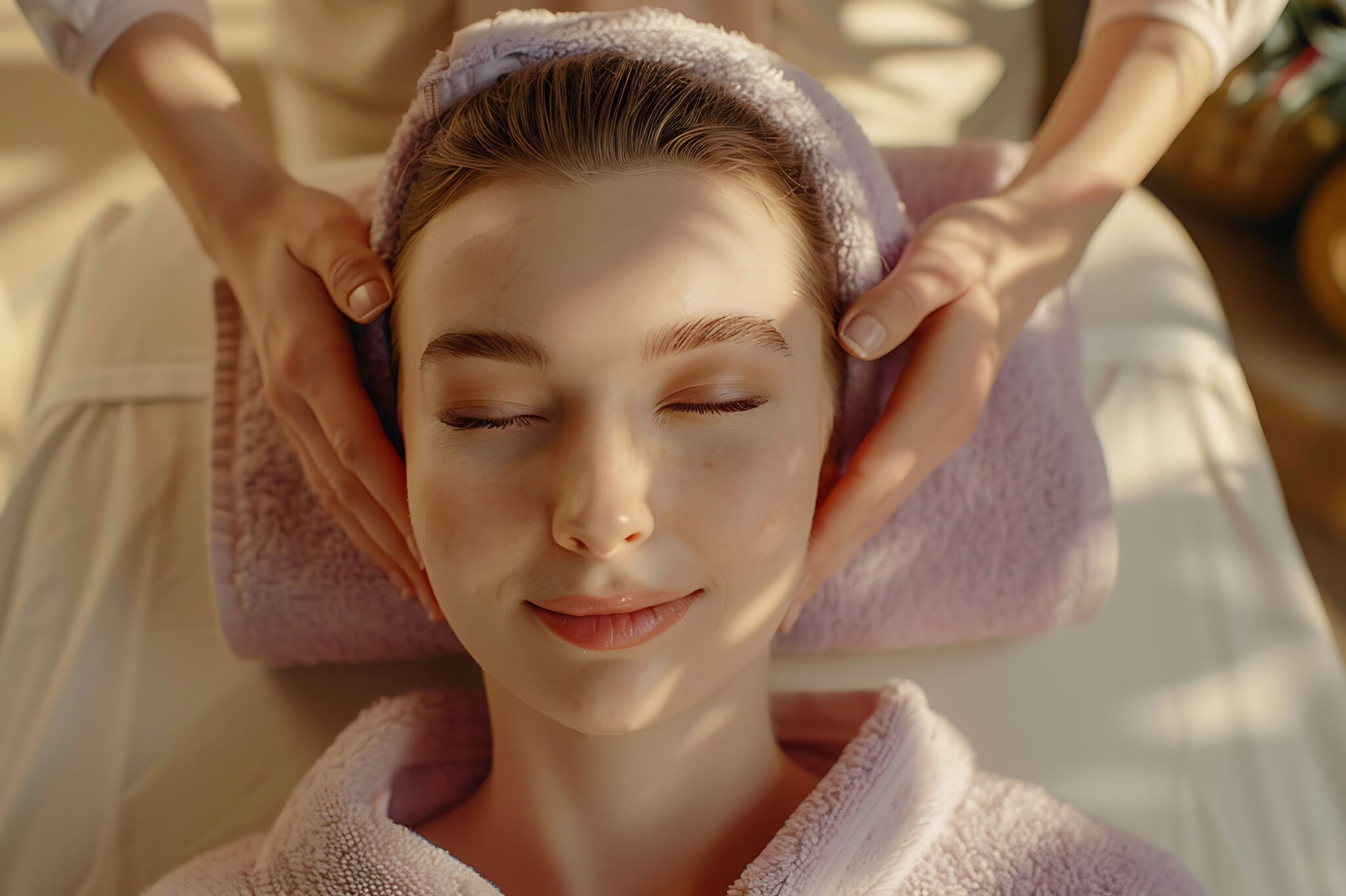 Facial massage to improve circulation and glow in winter skin