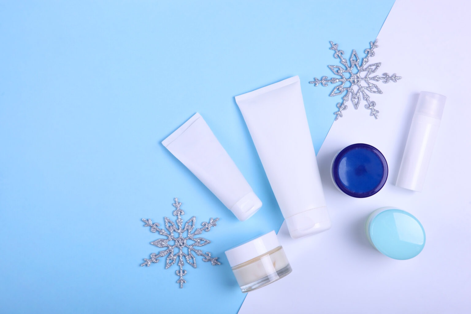 Winter skincare products for hydrating and repairing skin barrier