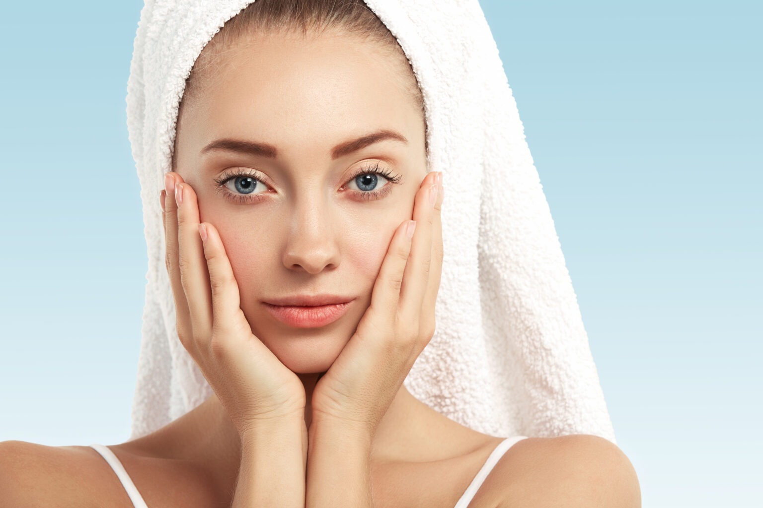 Glowing skin after HydraFacial treatment