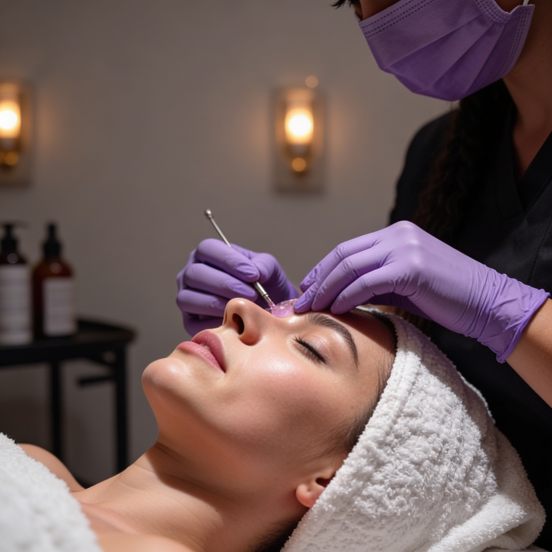 Deep cleansing facial extraction treatment